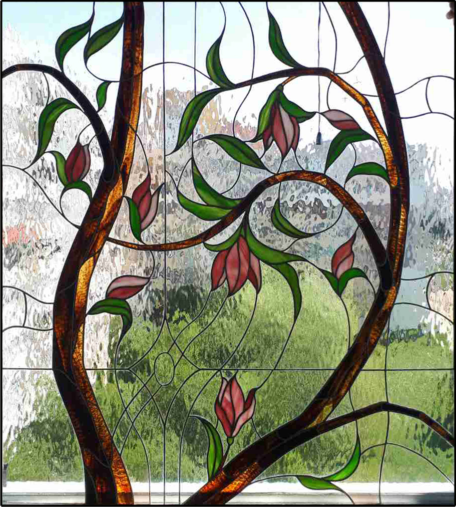The Language of Curves in Tiffany Stained Glass