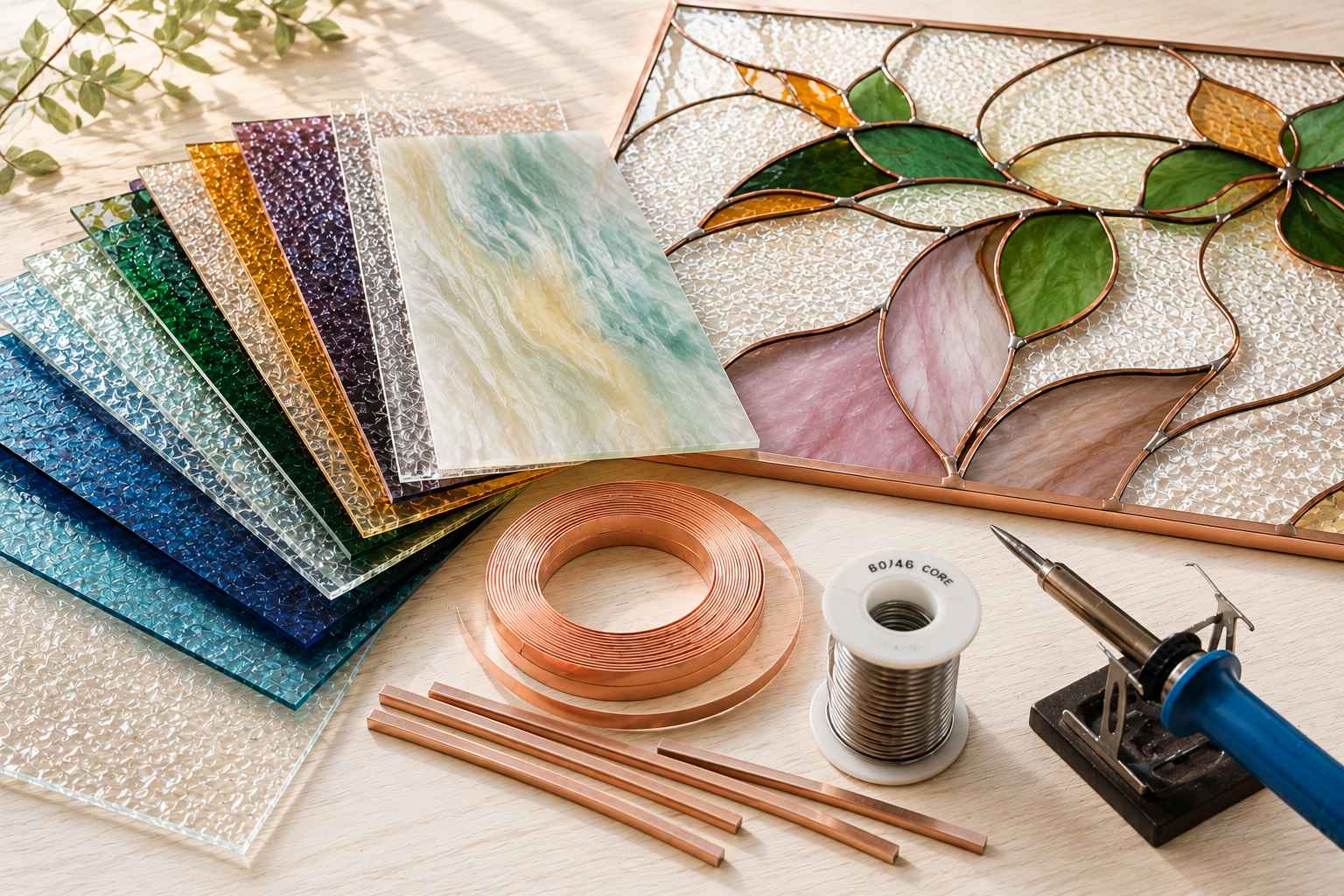 Glass and materials used in stained glass