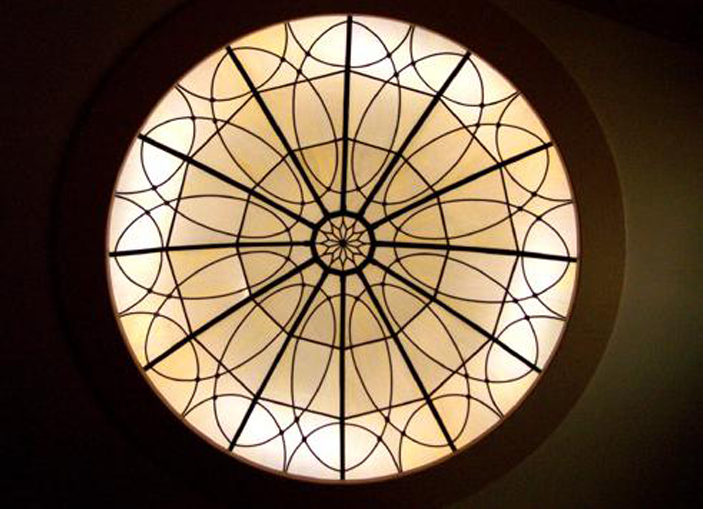 Celestial Mandala Tiffany stained glass ceiling, Model 111