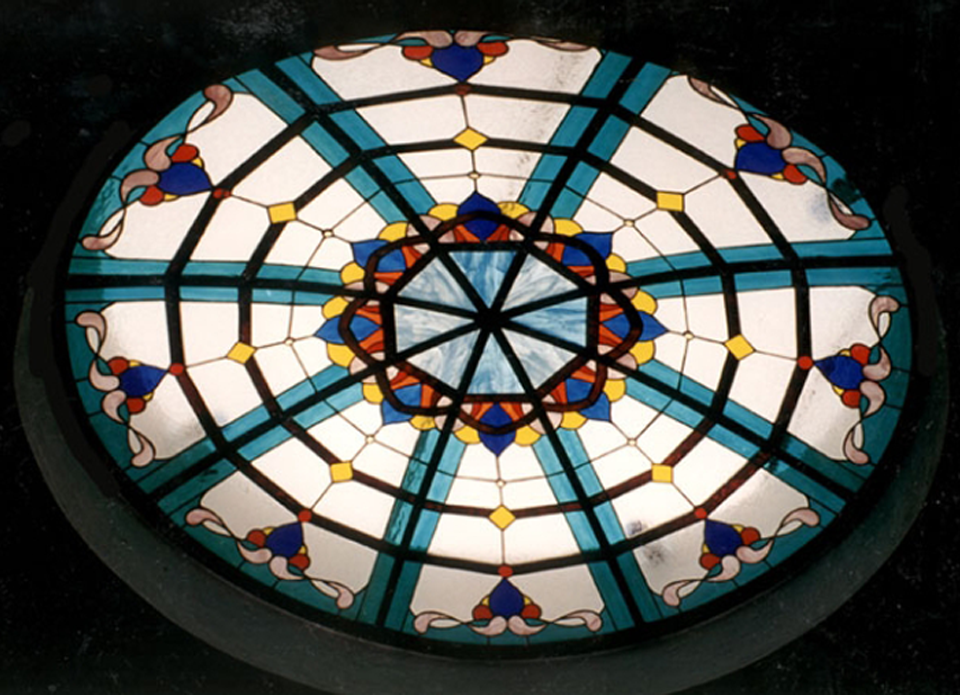 Celestial Rose Tiffany stained glass ceiling, Sofia, Bulgaria