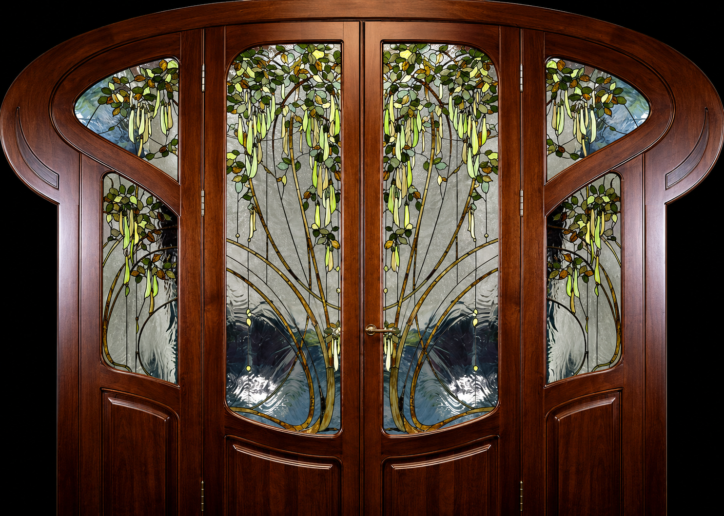 Tiffany stained glass door