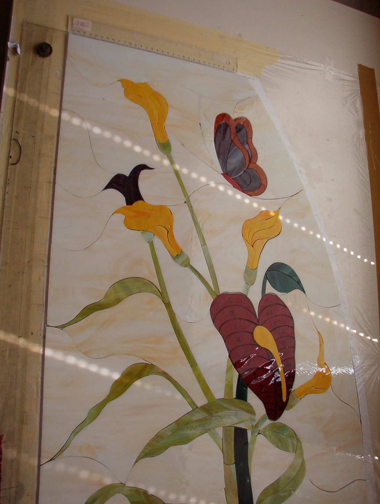Door Model 216 — Crimson Garden detail