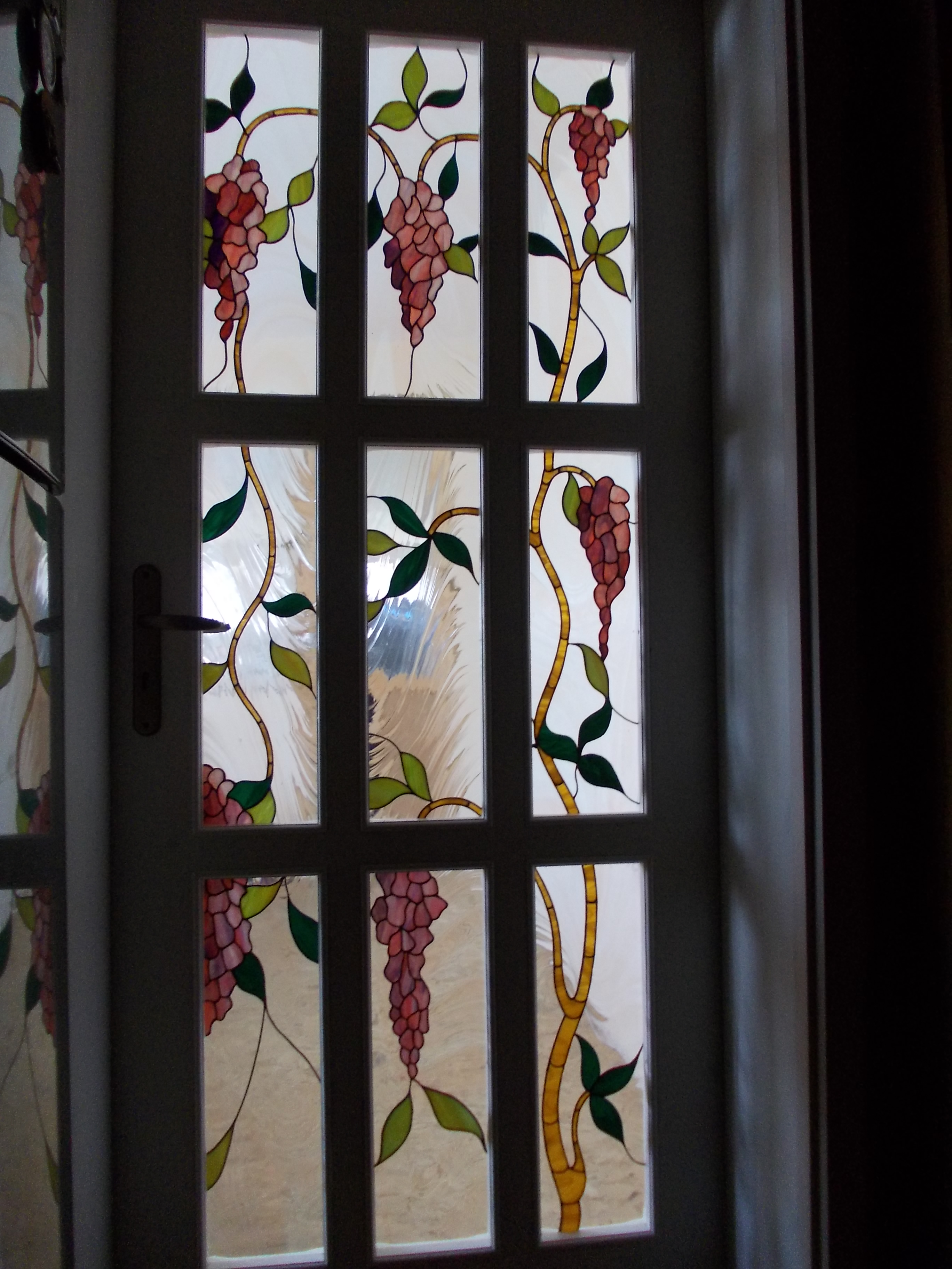 Tiffany stained glass door