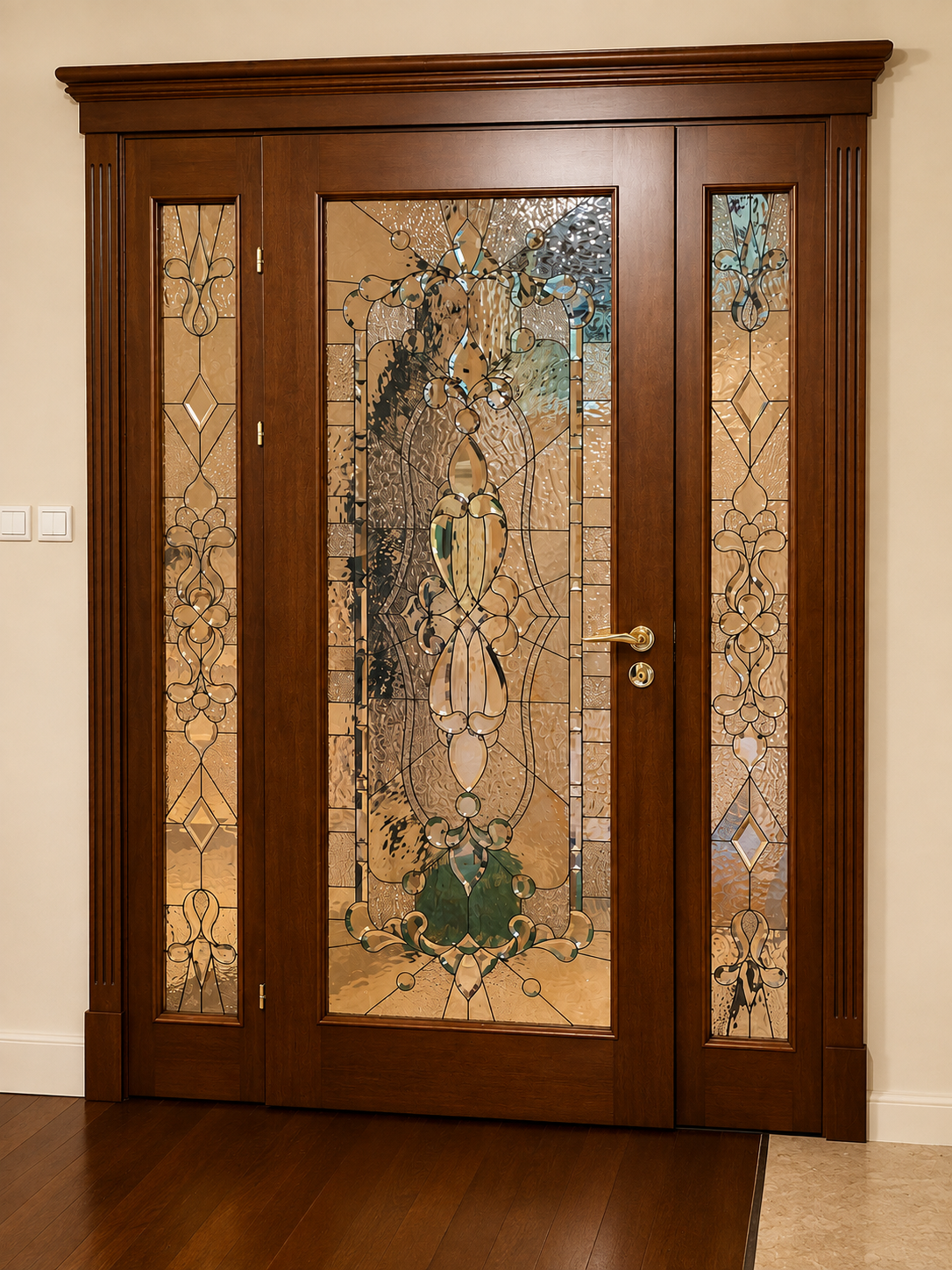 Tiffany stained glass door