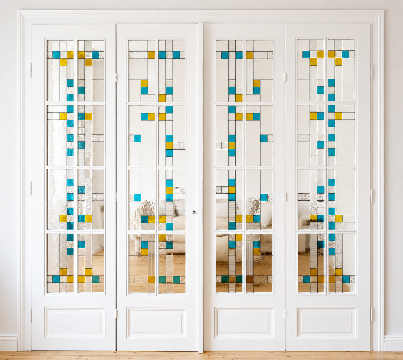 Tiffany stained glass door