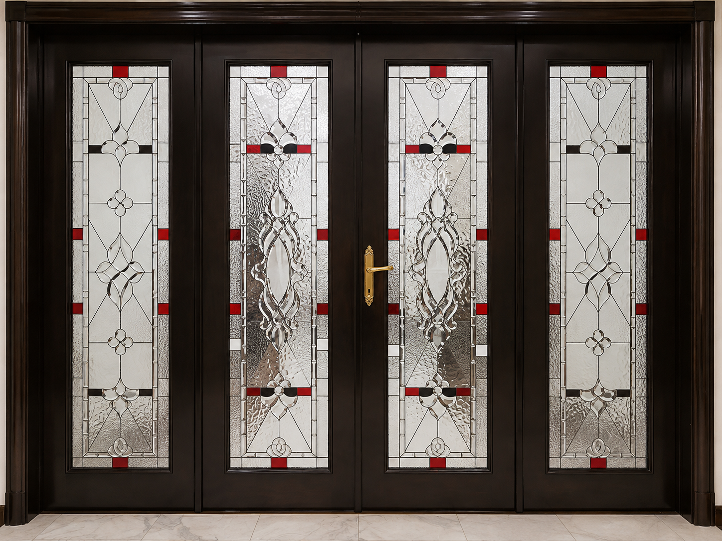 Tiffany stained glass door