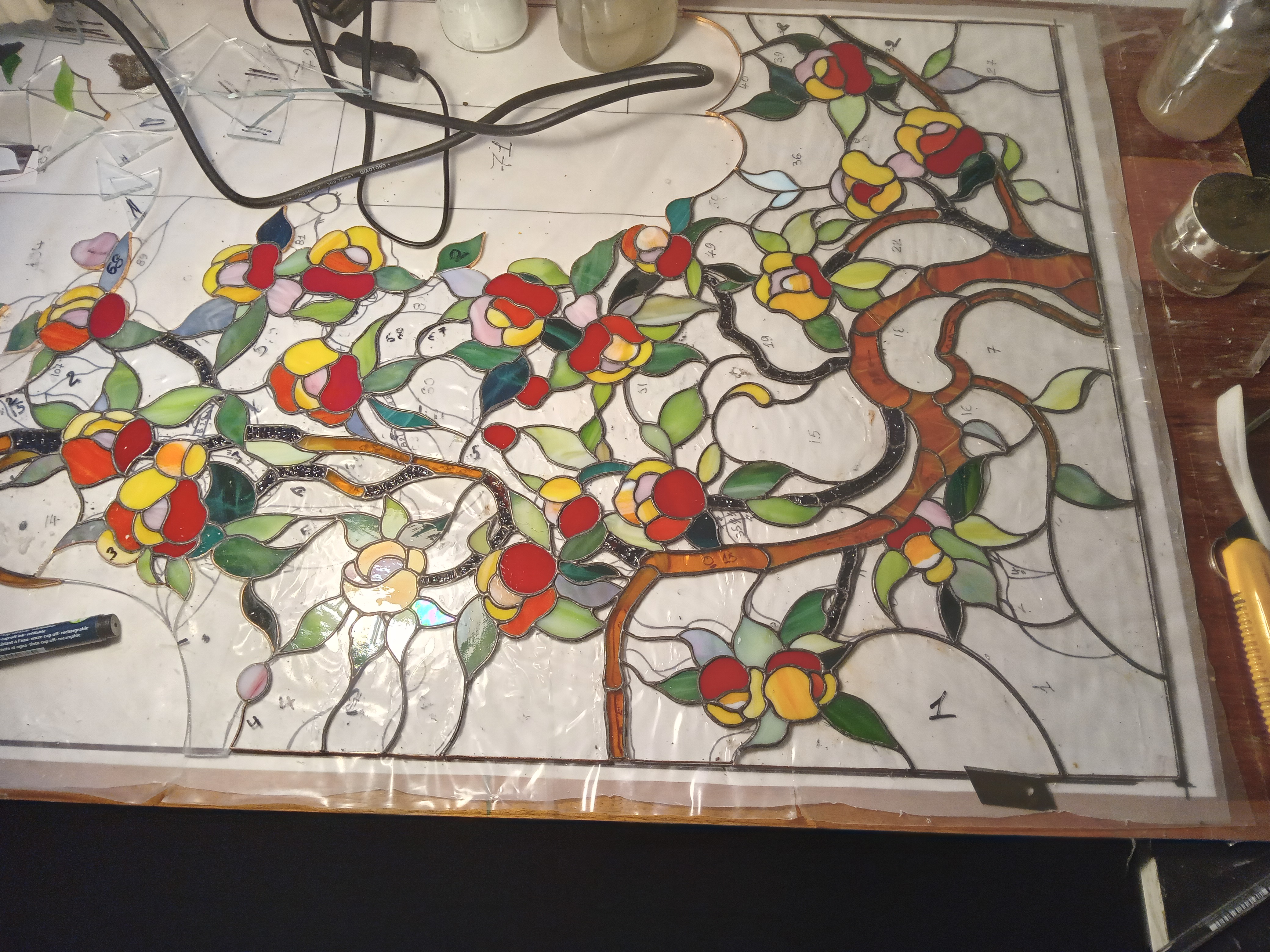 Door Model 224 — Floral Cascade detail