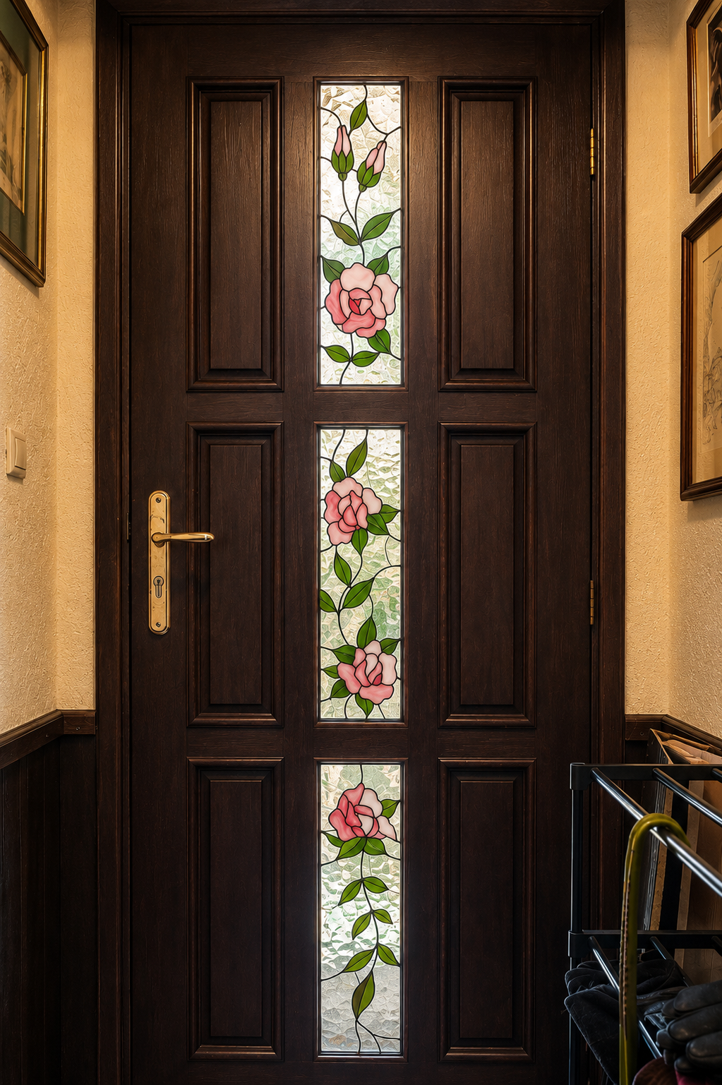 Tiffany stained glass door
