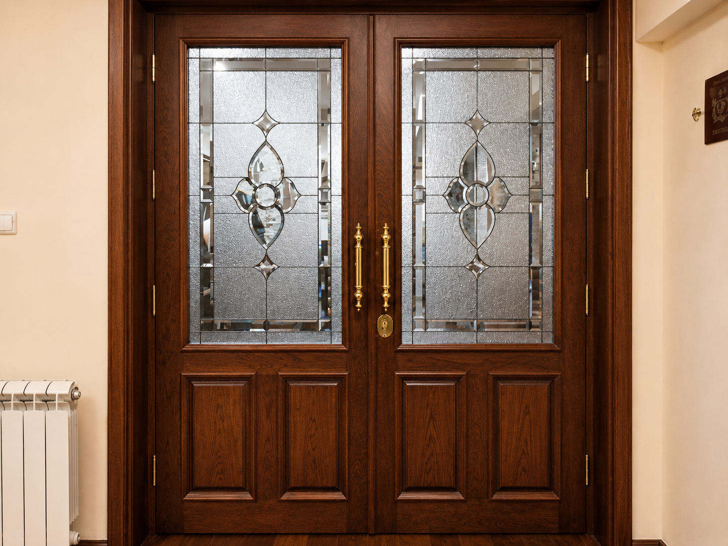 Tiffany stained glass door