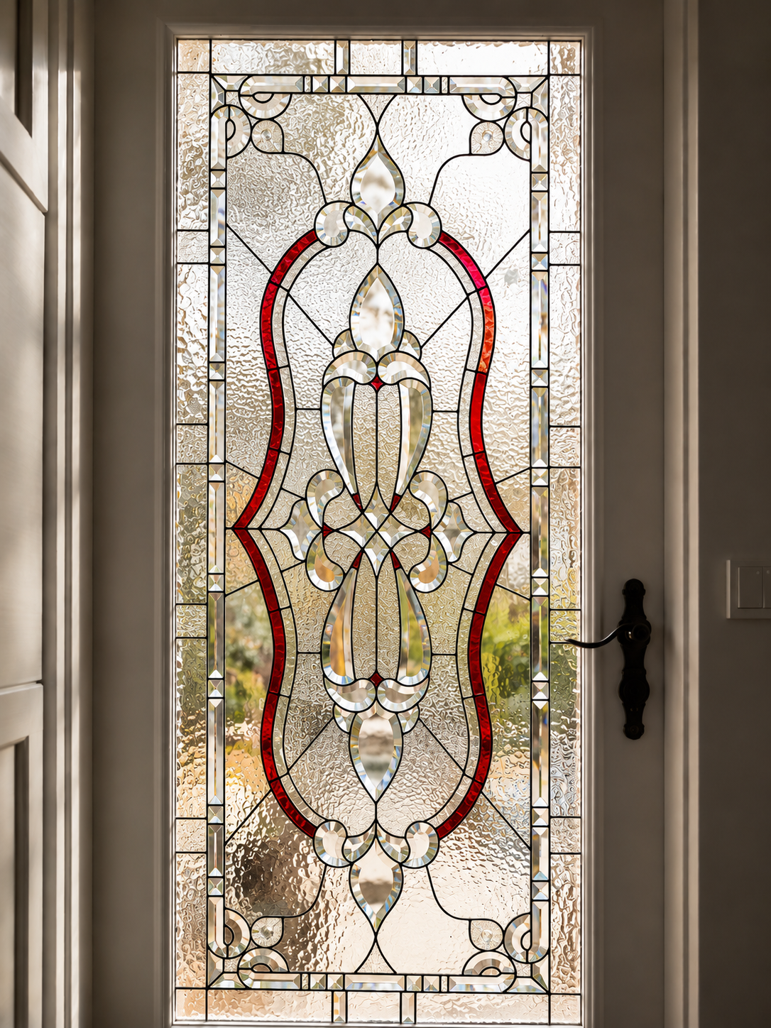 Tiffany stained glass door