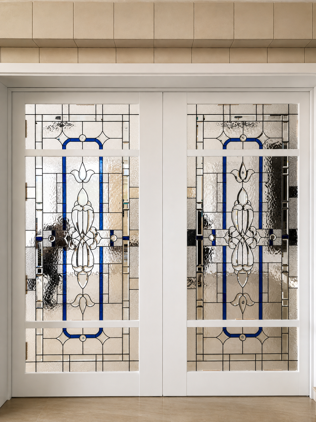 Tiffany stained glass door