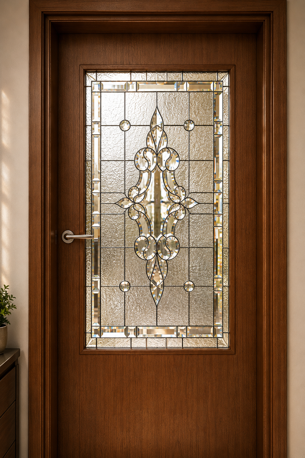 Tiffany stained glass door