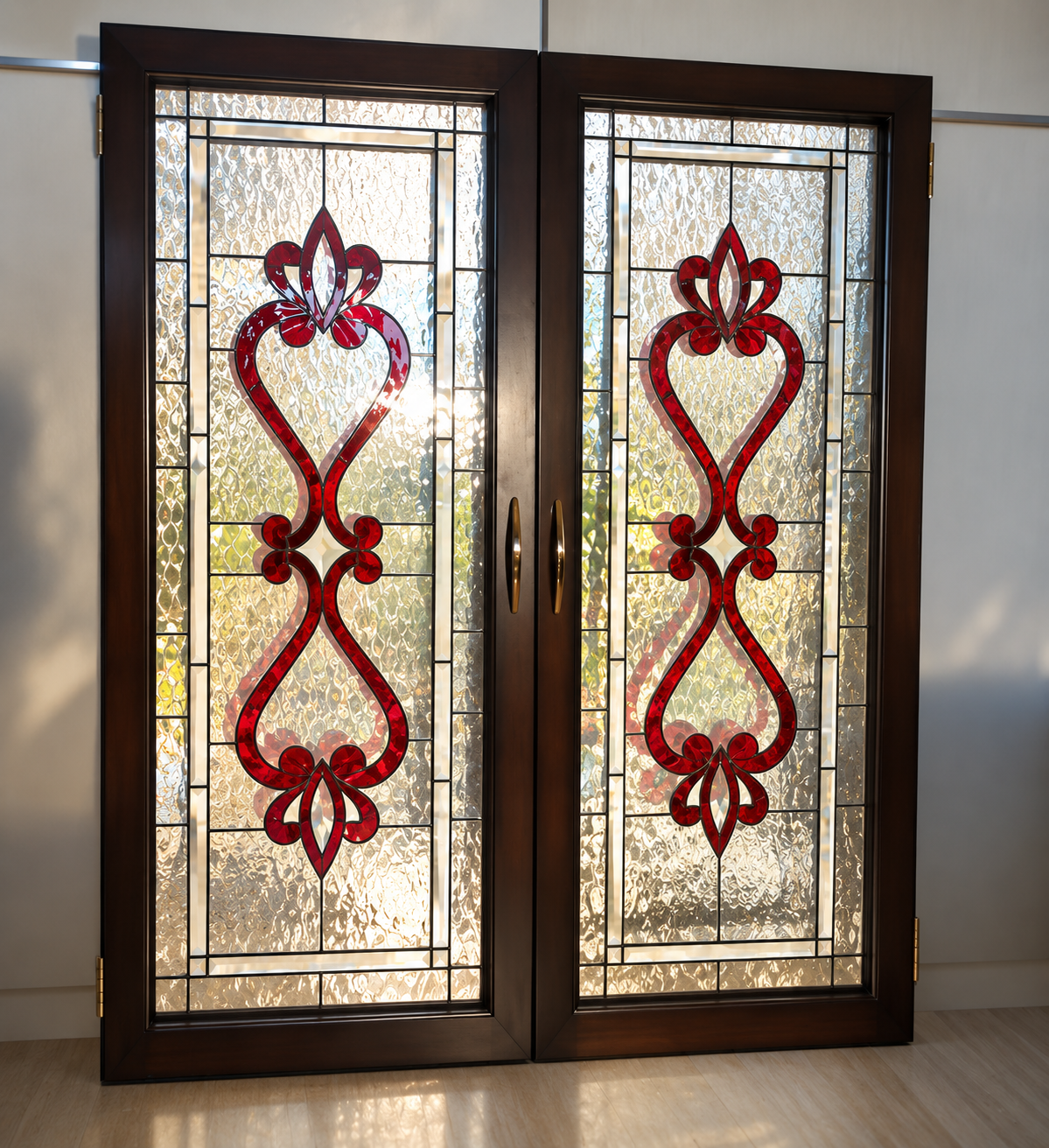 Tiffany stained glass door