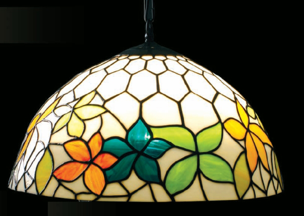 Handmade Tiffany stained glass lamp Model 405