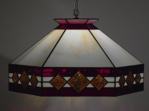 Handmade Tiffany stained glass lamp Model 412