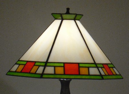Handmade Tiffany stained glass lamp Model 417