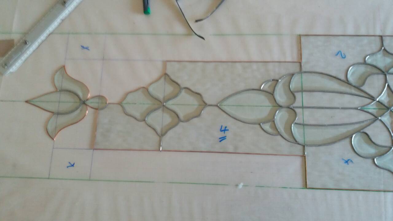Window Model 606 — Silver Garden stained glass detail