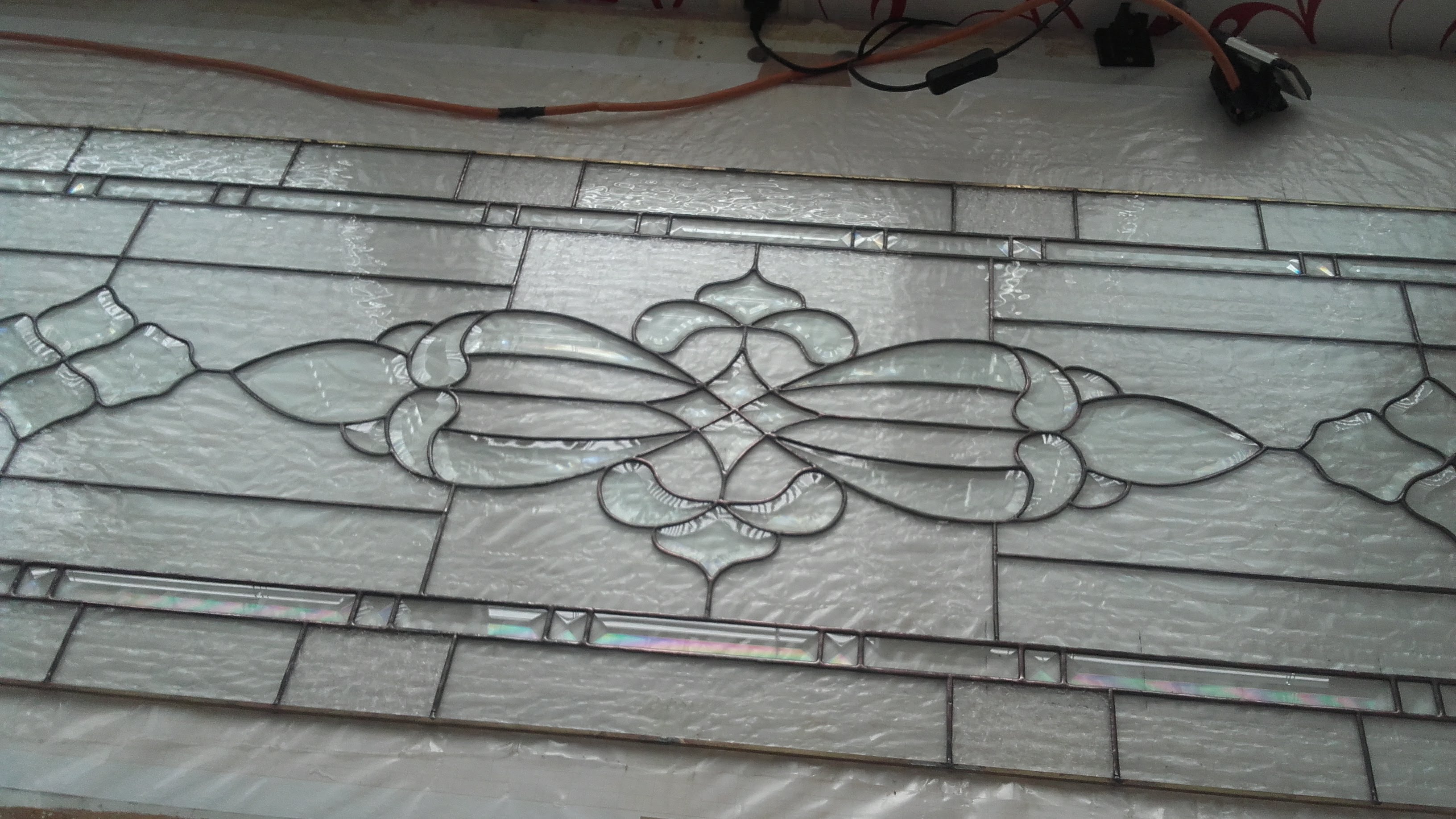 Window Model 606 — Silver Garden stained glass detail