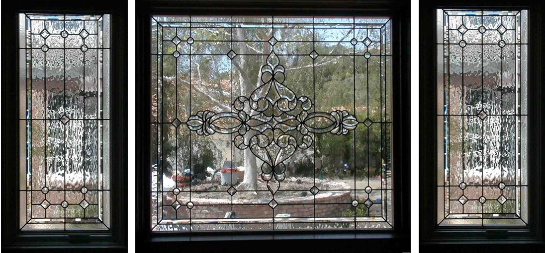 Royal Ornament handmade Tiffany stained glass window
